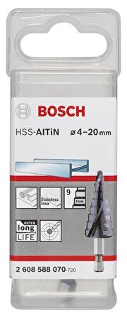 Bosch HSS-AlTiN 9 kademeli Matkap Ucu 4-20 mm 2608588070